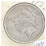 1922 PEACE SILVER DOLLAR