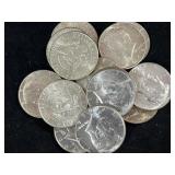 (20) 1964 90% KENNEDY SILVER HALF DOLLARS