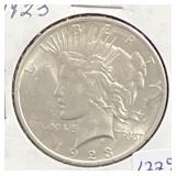 1923 PEACE SILVER DOLLAR