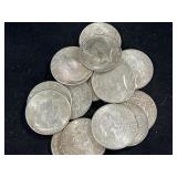 (20) 1964 90% SILVER KENNEDY HALF DOLLARS
