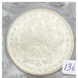 1881-CC MORGAN SILVER DOLLAR