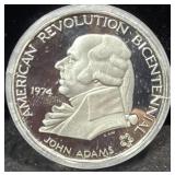 1974 AMERICAN REVOLUTION JOHN ADAMS COIN