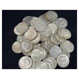 (100) 1964 90% SILVER KENNEDY HALF DOLLARS