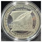 1987 CONSTITUTION PROOF SILVER DOLLAR 90% SILVER -