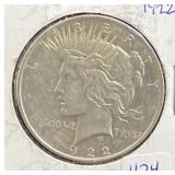 1922 PEACE SILVER DOLLAR