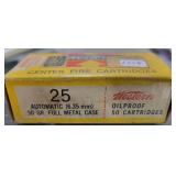40 ROUNDS OF MIXED .25 AUTO AND .22 LR AMMUNTIION