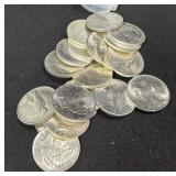 (20) PEACE SILVER DOLLARS