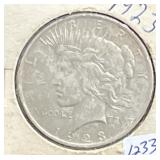1923 PEACE SILVER DOLLAR