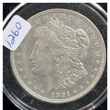 1921-D MORGAN SILVER DOLLAR