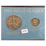 2 SILVER CLASSICS: 1941 WALKING LIBERTY HALF AND