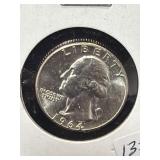 1964 SILVER WASHINGTON QUARTER