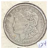 1921 MORGAN SILVER DOLLAR