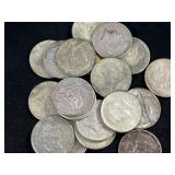 (20) 1964 90% SILVER KENNEDY HALF DOLLARS