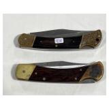 (2) SINGLE LOCKBLADE FOLDING POCKET KNIVES