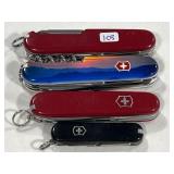 (4) SWISS ARMY KNIVES - (3) 3.5' & (1) 2.5'