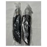 (2) NEW FIXED BLADE KNIVES WITH LEATHER SHEATHS -
