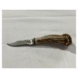 HANDMADE FIXED-BLADE KNIFE - GENUINE STAG OR DEER