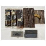 (5) SETS OF STAG HANDLE SCALES FOR KNIFE HANDLES