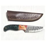 8' FIXED BLADE DAMASCUS STYLE KNIFE -