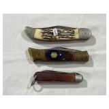 (3) FOLDING POCKET KNIVES - CAMILLUS 'NAPA' #11