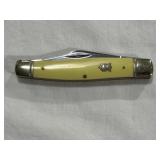 ROUGH RIDER RR603 - 3-BLADE LARGE YELLOW STOCKMAN