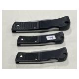 (3) GERBER LOCKBACK KNIVES - 6' OVERALL & 4'