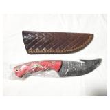 8' GUT HOOK DAMASCUS STYLE BLADE - FIXED BLADE
