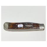 CASE XX AMBER BONE TRAPPER - 2 BLADE POCKET KNIFE