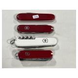 (4) SWISS ARMY KNIVES - ASSORTED SIZES (ALL