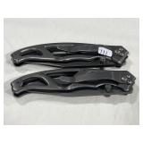 (2) GERBER LOCK-BLADE FOLDING POCKET KNIVES - 7'