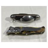 (2) POCKET KNIVES - CAMOUFLAGE LOCKBACK FOLDING