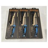 (3) GERBER CONTROLLER SALTWATER 6' FILLET KNIVES
