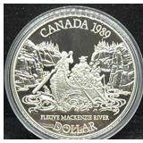 1989 CANADA "FLEUVE MACKENZIE RIVER" PROOF SILVER