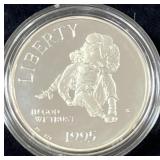 1995 CIVIL WAR BATTLEFIELD PROOF SILVER DOLLAR -