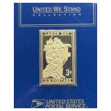 2002 USPS 24-KARAT LAYERED .999 FINE SILVER STAMP
