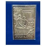 2002 USPS 24-KARAT LAYERED .999 FINE SILVER STAMP