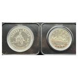 1975 "CALGARY" SILVER DOLLAR & "CANOE" NICKEL