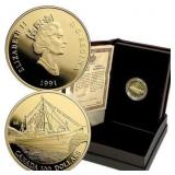 1991 CANADA $100 GOLD COIN - "EMPRESS OF INDIA"
