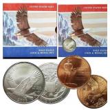 2008 U. S. MINT BALD EAGLE COIN & MEDAL SET -