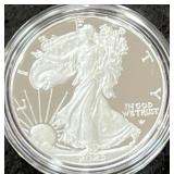 2025-W PROOF SILVER EAGLE - BOX AND COA