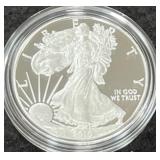2010-W PROOF SILVER EAGLE - BOX AND COA