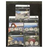 (5) AMERICA THE BEAUTIFUL QUARTERS 3-COIN SETS