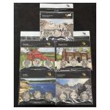 (5) AMERICA THE BEAUTIFUL QUARTERS 3-COIN SETS