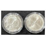 2001 AMERICAN BUFFALO PROOF & UNC SILVER DOLLARS