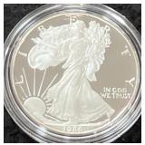 1986-S PROOF SILVER EAGLE - BOX AND COA