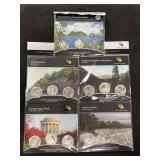 (5) AMERICA THE BEAUTIFUL QUARTERS 3-COIN SET -