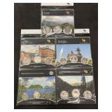 (5) AMERICA THE BEAUTIFUL QUARTERS 3-COIN SETS -