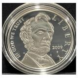 2009 ABRAHAM LINCOLN COMM. PROOF SILVER DOLLAR -