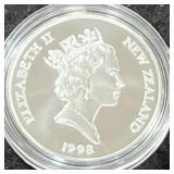 1998 NEW ZEALAND BU $10 KIWI SILVER COIN -