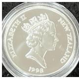 1998 NEW ZEALAND BU $10 KIWI SILVER COIN -